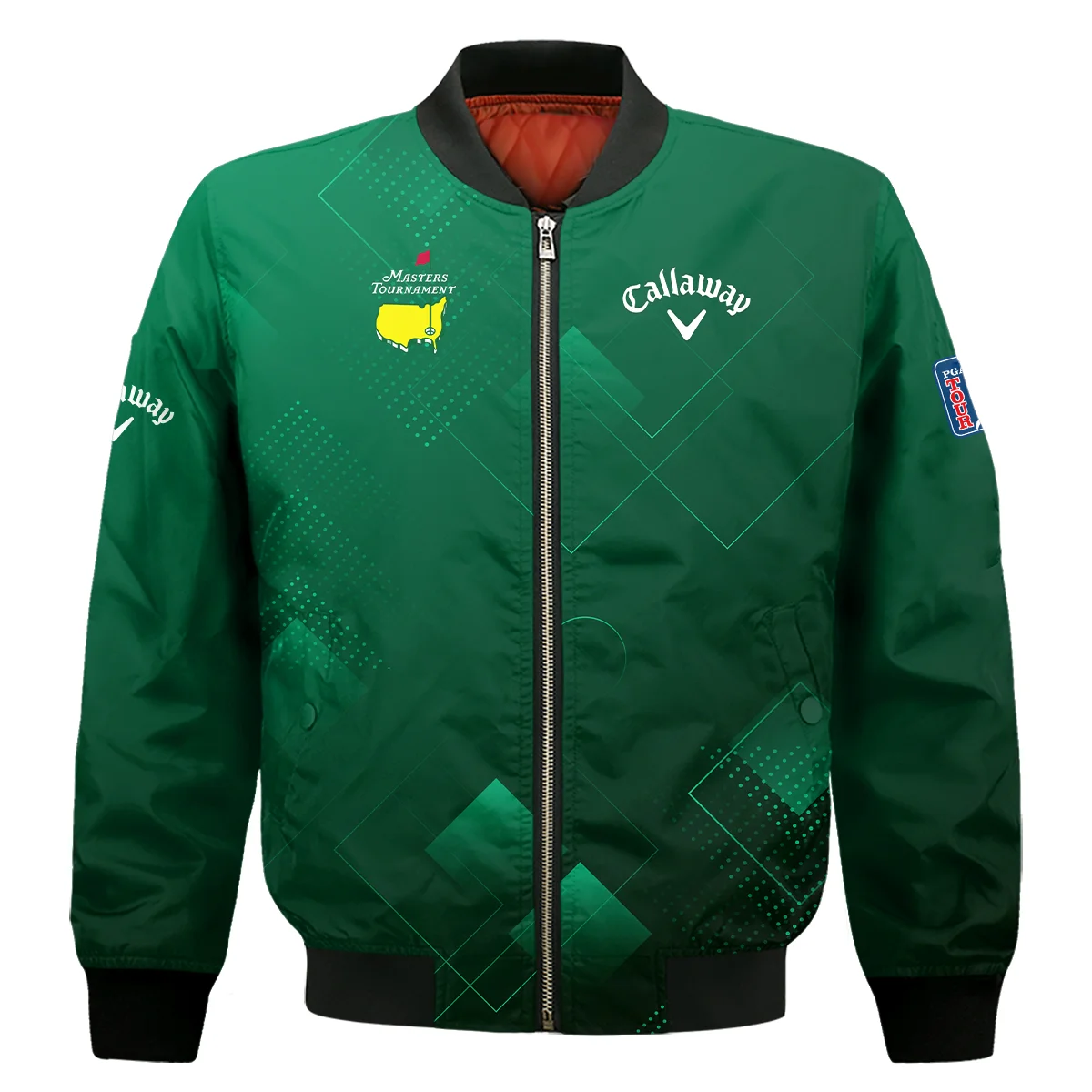 Masters Tournament Callaway Bomber Jacket Golf Sports Green Abstract Geometric Bomber Jacket GBJ1233