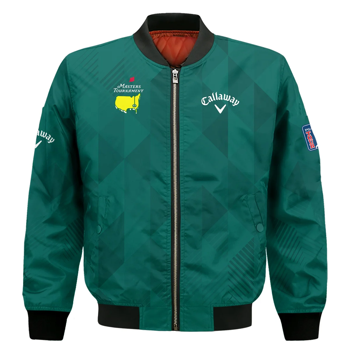Masters Tournament Golf Callaway Bomber Jacket Triangle Abstract Green Golf Sports Bomber Jacket GBJ1342
