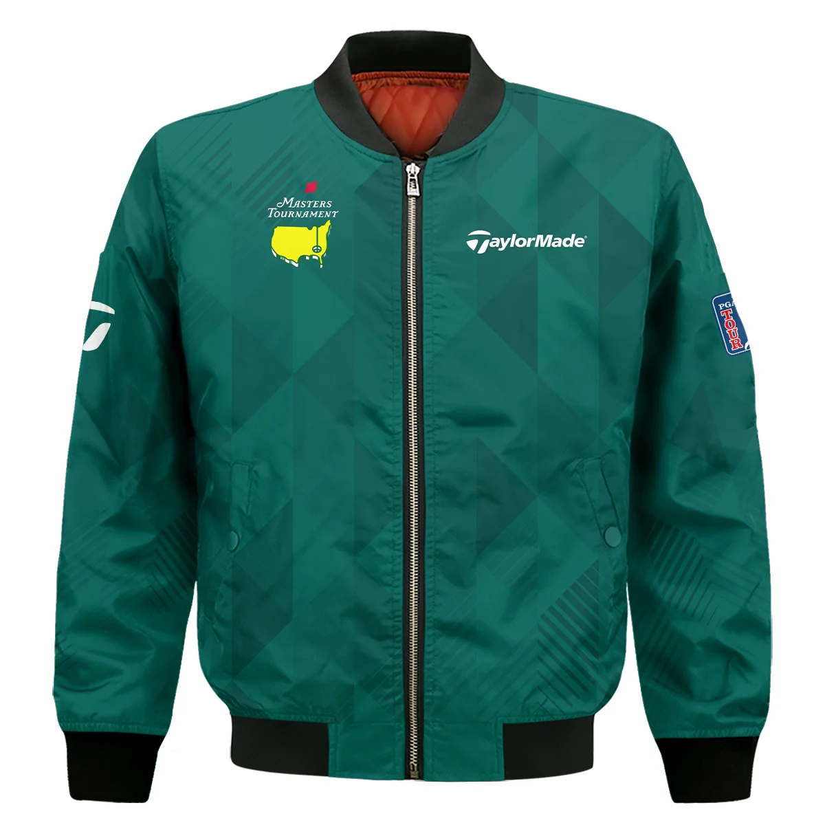 Masters Tournament Golf Taylor Made Bomber Jacket Triangle Abstract Green Golf Sports Bomber Jacket GBJ1337