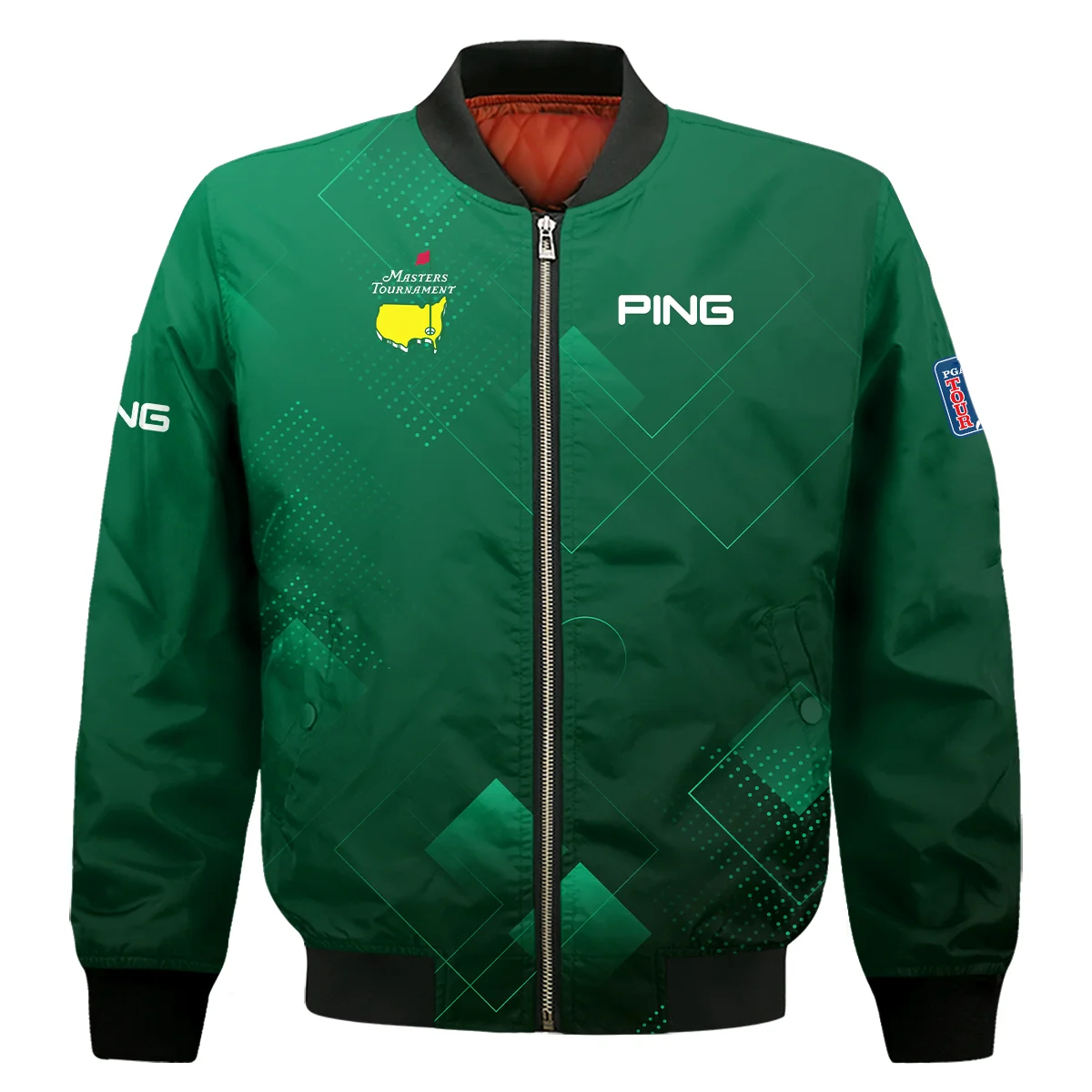 Masters Tournament Ping Bomber Jacket Golf Sports Green Abstract Geometric Bomber Jacket GBJ1231