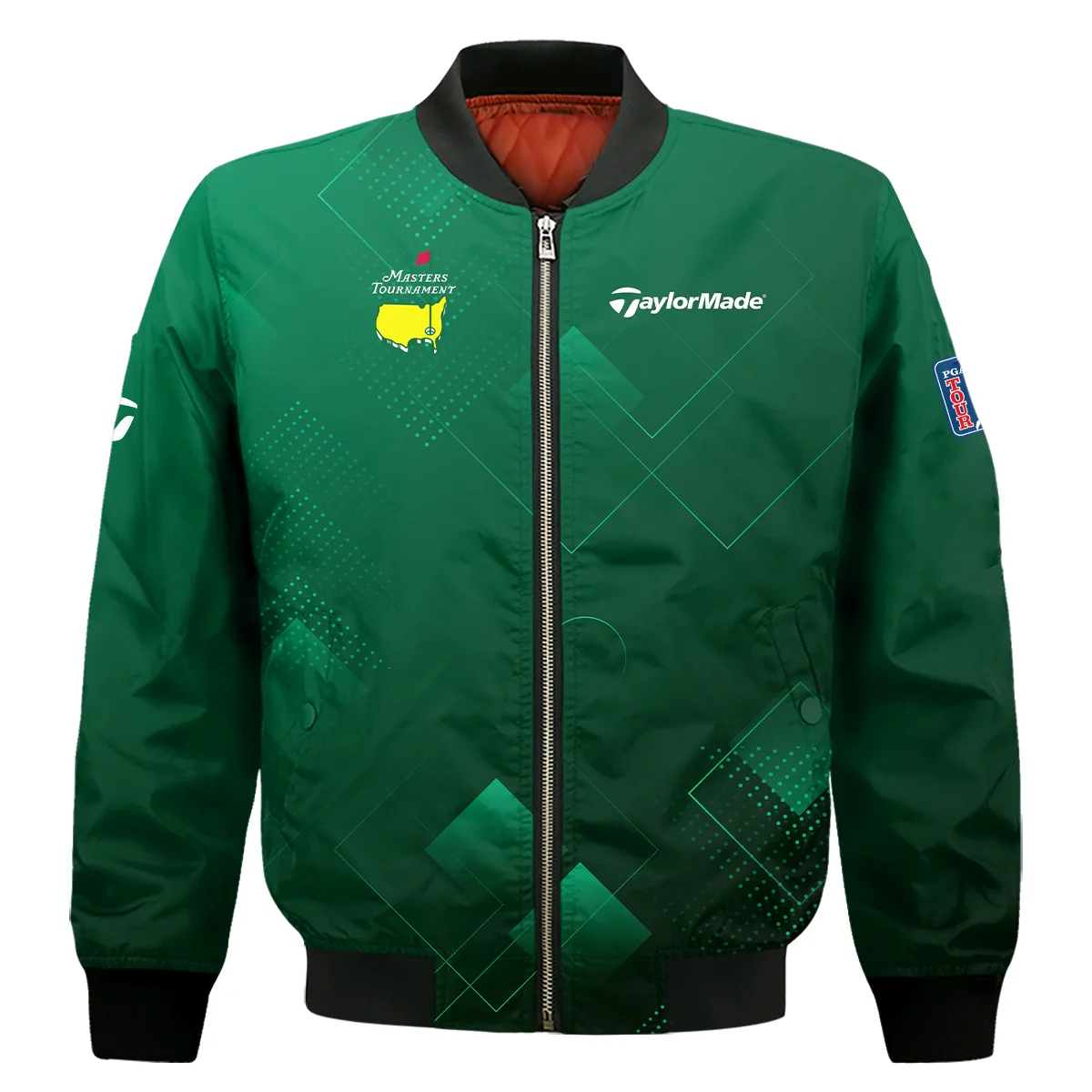 Masters Tournament Taylor Made Bomber Jacket Golf Sports Green Abstract Geometric Bomber Jacket GBJ1238