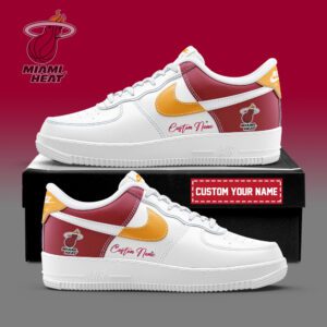 Miami Heat NBA Playoffs 2024 Personalized AF1 Sneakers
