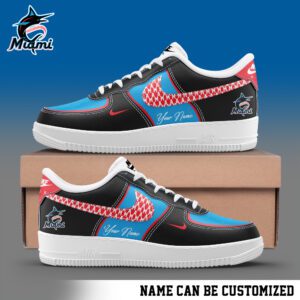 Miami Marlins Air Force 1 Low MLB Sneakers AFS1078