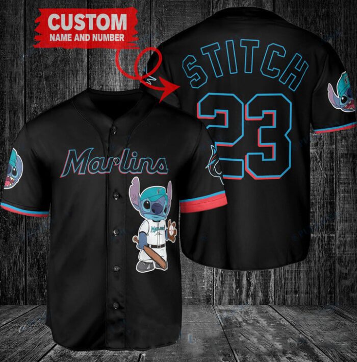 Miami Marlins Custom MLB Stitch Baseball Jersey BTL1201