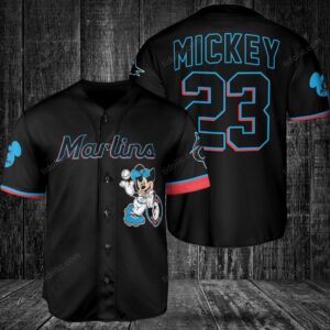 Miami Marlins Custom Mickey Baseball Jersey BTL1121
