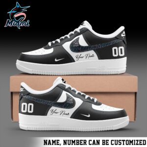 Miami Marlins MLB Personalized AF1 Shoes AFS1110