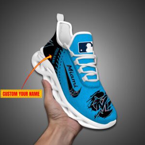 Miami Marlins MLB Personalized Max Soul Shoes MSW1202