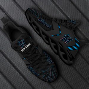 Miami Marlins Personalized MLB Max Soul Shoes MSW1144