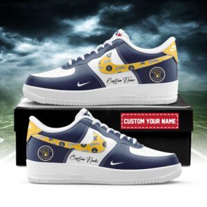 Milwaukee Brewers MLB AF1 Sneakers Custom Name for Fans AFS1218