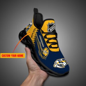 Nashville Predators NHL 2024 Max Soul Shoes Custom Name Gift For Fans MSW1235