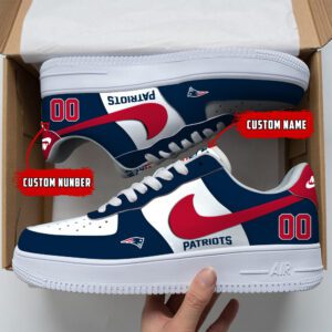 New England Patriots NFL Custom Name And Number Air Force Sneakers AF1 Limited Shoes AFS1055