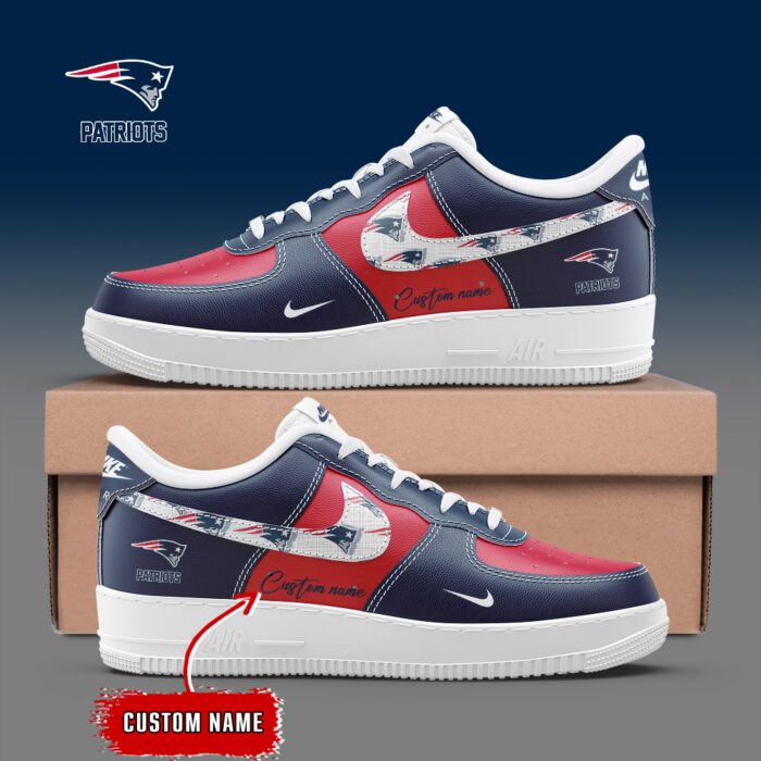 New England Patriots NFL Personalized Air Force 1 Sneakers AFS1166