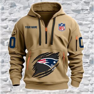 New England Patriots NFL Personalized Quarter Zip Hoodie For Fan QZH1074