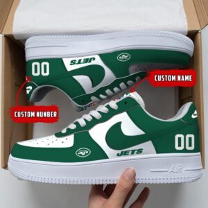 New York Jets NFL Custom Name And Number Air Force Sneakers AF1 Limited Shoes AFS1057