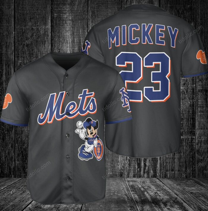 New York Mets Custom Mickey Baseball Jersey BTL1131