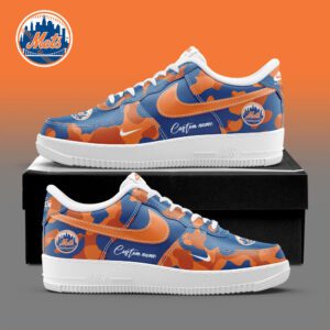New York Mets MLB Camo Personalized AF1 Shoes AFS1250