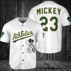 Oakland Athletics Custom Mickey Baseball Jersey BTL1137