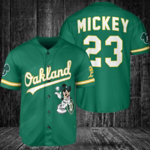 Oakland Athletics Custom Mickey Baseball Jersey BTL1138