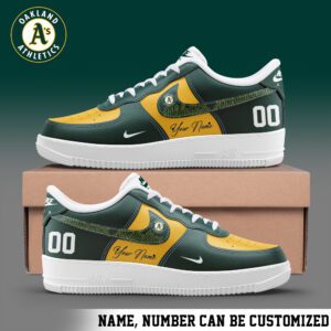 Oakland Athletics MLB Personalized AF1 Shoes AFS1113