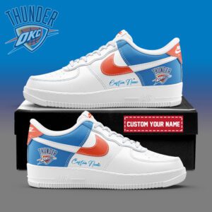 Oklahoma City Thunder NBA Playoffs 2024 Personalized AF1 Sneakers