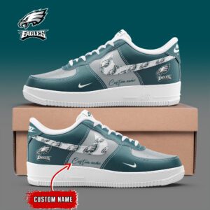 Philadelphia Eagles NFL Personalized Air Force 1 Sneakers AFS1167