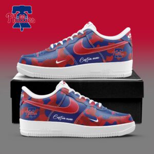 Philadelphia Phillies MLB Camo Personalized AF1 Shoes AFS1253