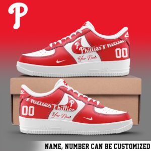 Philadelphia Phillies MLB Personalized AF1 Shoes AFS1108