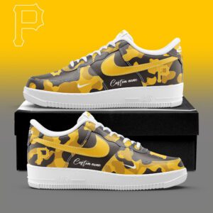 Pittsburgh Pirates MLB Camo Personalized AF1 Shoes AFS1256