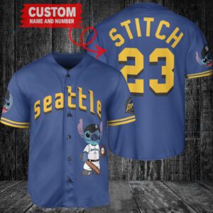 Seattle Mariners Custom MLB Stitch Baseball Jersey BTL1230