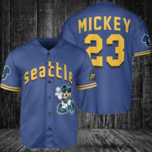 Seattle Mariners Custom Mickey Baseball Jersey BTL1152