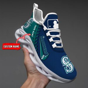 Seattle Mariners MLB Max Soul Shoes Custom Name Gift For Fans MSW1182
