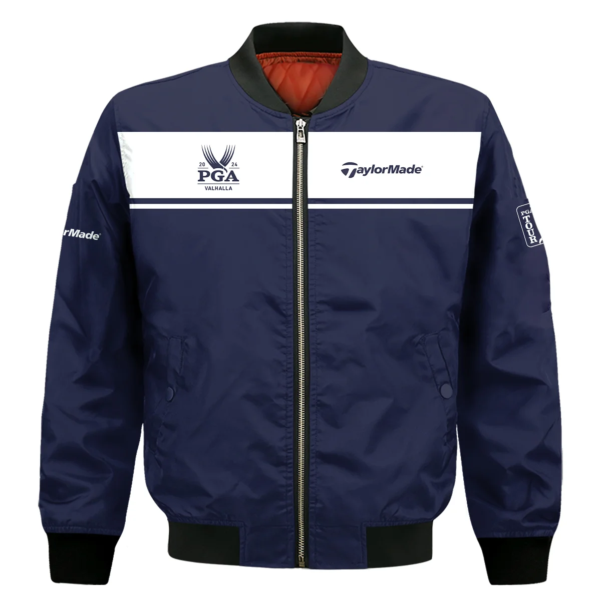 Taylor Made 2024 PGA Championship Golf Bomber Jacket Sports Dark Blue White Bomber Jacket GBJ1371