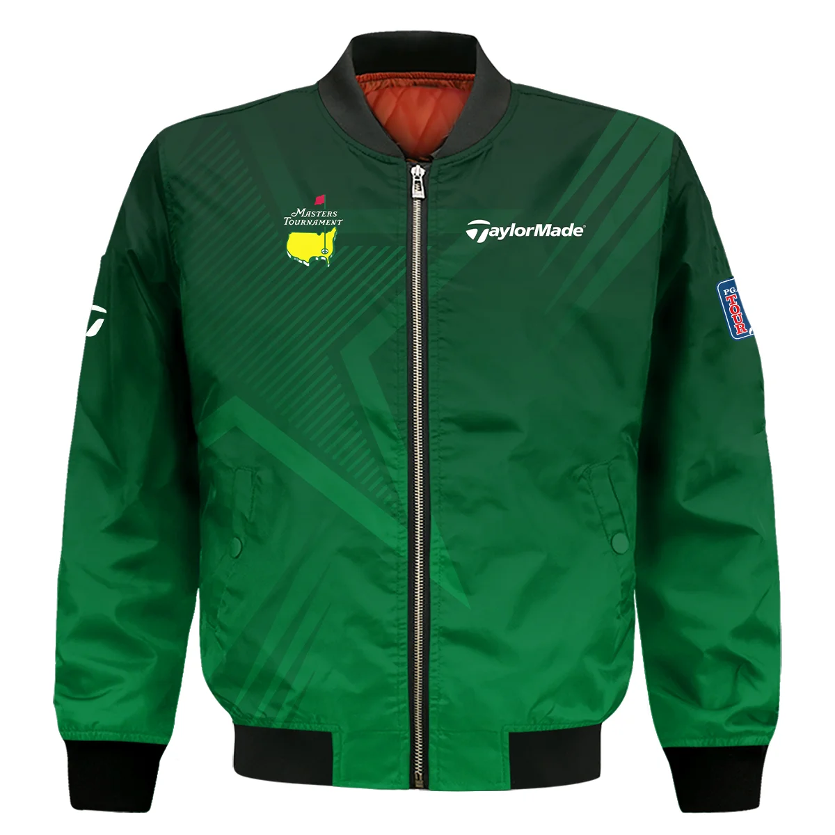 Taylor Made Masters Tournament Bomber Jacket Dark Green Gradient Star Pattern Golf Sports Bomber Jacket GBJ1253