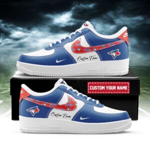 Toronto Blue Jays MLB AF1 Sneakers Custom Name for Fans AFS1229