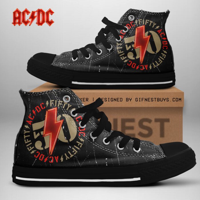 AC/DC High Top Canvas Shoes  GHT1057