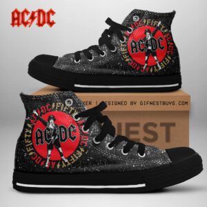 AC/DC High Top Canvas Shoes  GHT1059