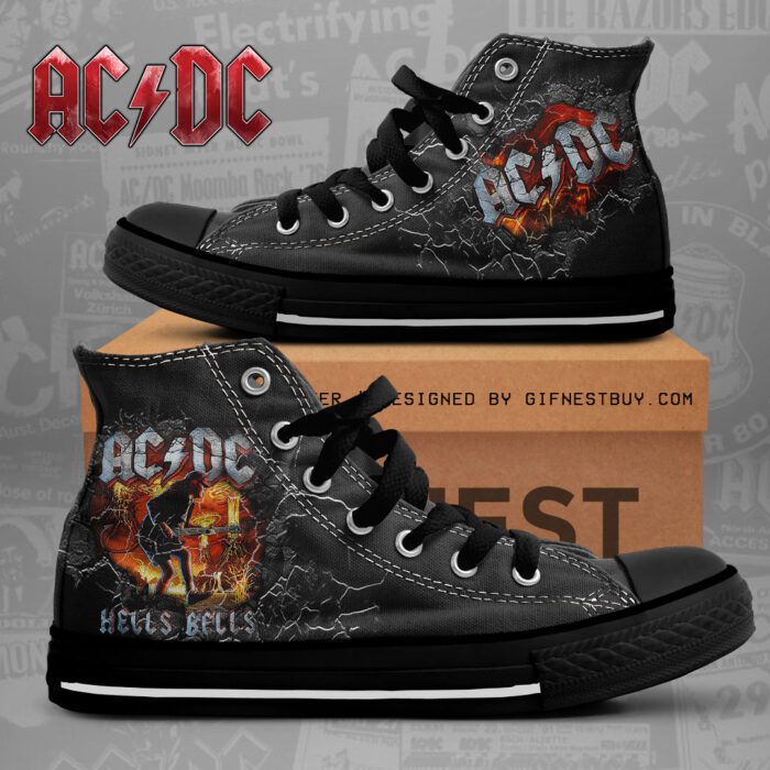 AC/DC High Top Canvas Shoes  GHT1100