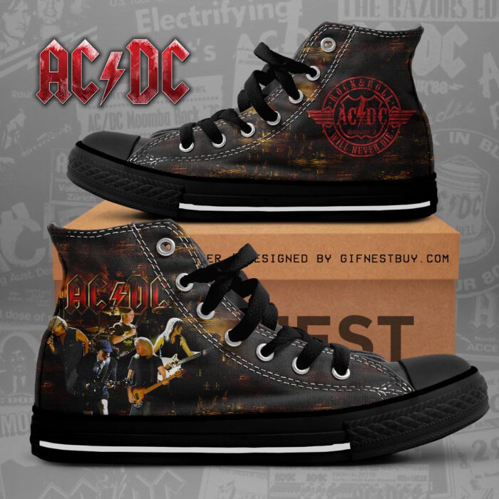 AC/DC High Top Canvas Shoes  GHT1102