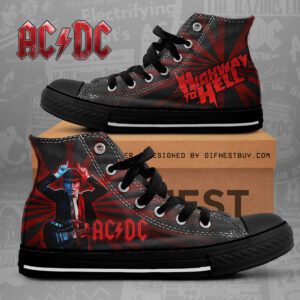 AC/DC High Top Canvas Shoes  GHT1103
