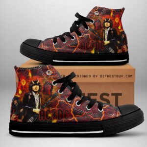 AC/DC High Top Canvas Shoes  GHT1106