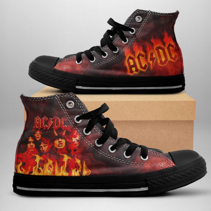 AC/DC High Top Canvas Shoes  GHT1108