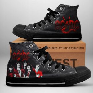 AC/DC High Top Canvas Shoes  GHT1109