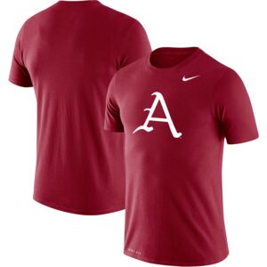 Arkansas Razorbacks School Baseball Logo Legend Performance T-Shirt - Cardinal