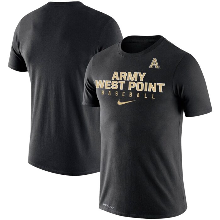 Army Black Knights Baseball Legend Slim Fit Performance T-Shirt - Black