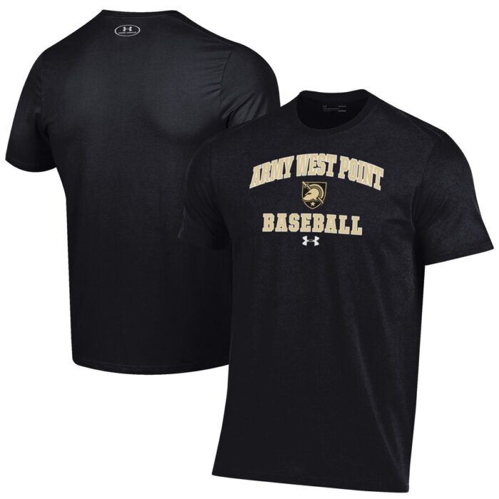 Army Black Knights Under Armour Baseball Performance T-Shirt - Black