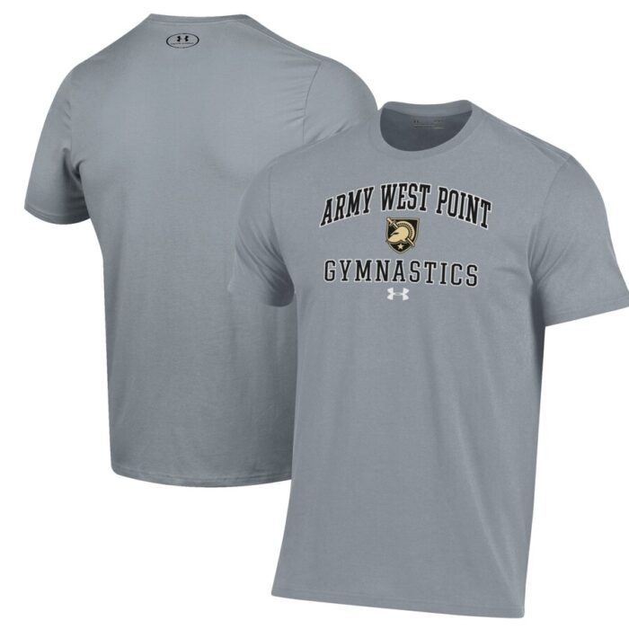 Army Black Knights Under Armour Gymnastics Performance T-Shirt - Gray