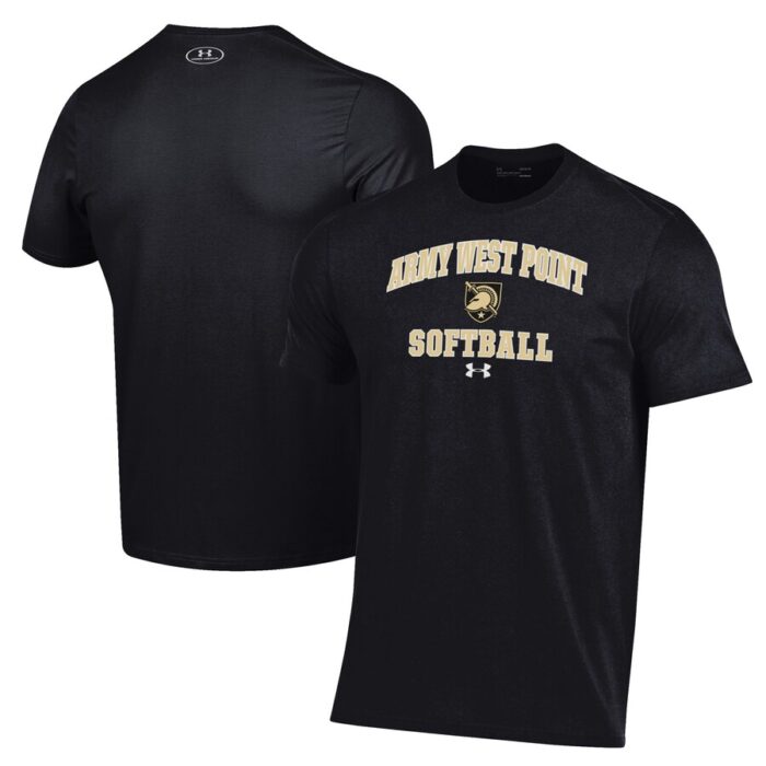 Army Black Knights Under Armour Softball Performance T-Shirt - Black