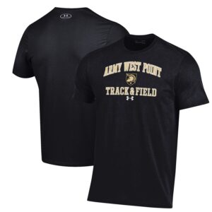 Army Black Knights Under Armour Track & Field Performance T-Shirt - Black