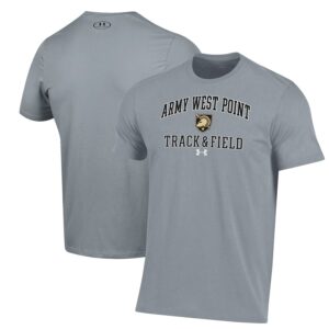 Army Black Knights Under Armour Track & Field Performance T-Shirt - Gray