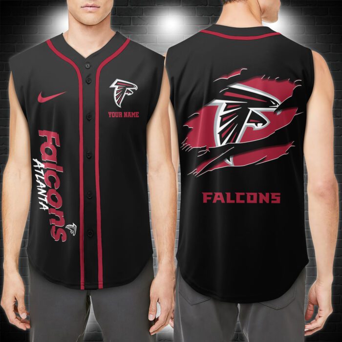 Atlanta Falcons NFL Personalized Baseball Tank Tops Sleeveless Jersey